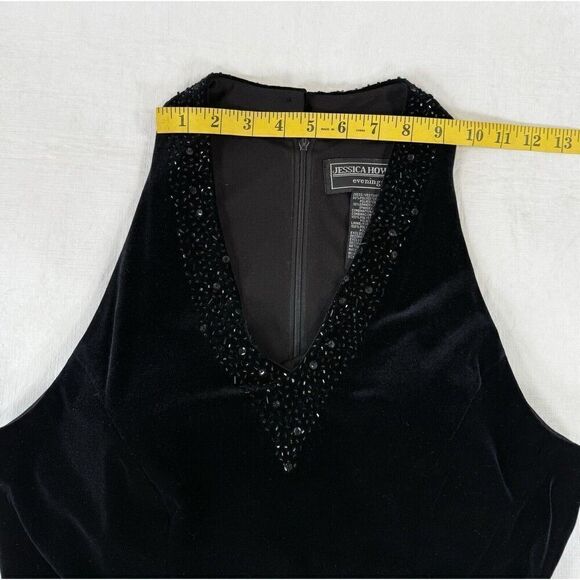 Jessica Howard Maxi Dress Women's 90's Velvet Beaded Mermaid Whimsigoth Witchy - Picture 14 of 15